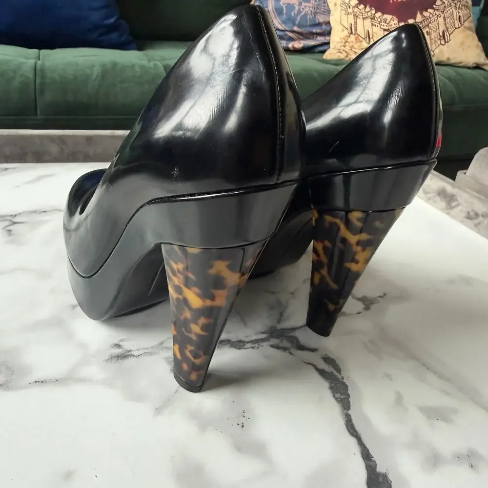 Stella McCartney Corinne Black Platform Pumps Size 37.5